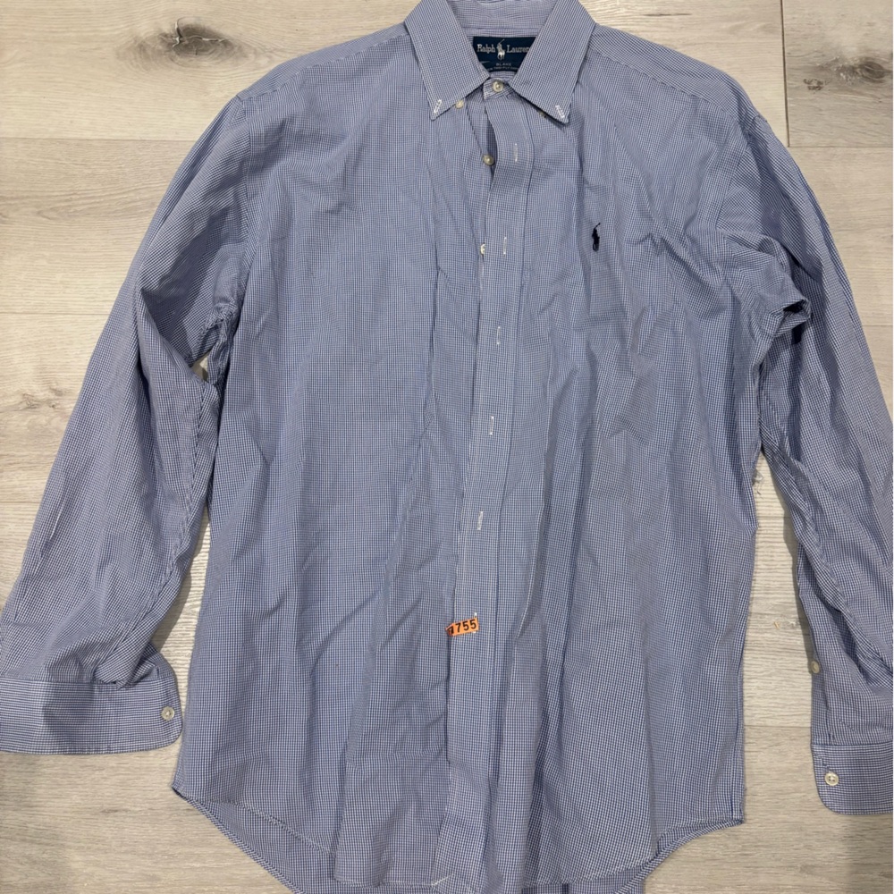 Ralph Lauren Light Blue Micro-Check Dress Shirt